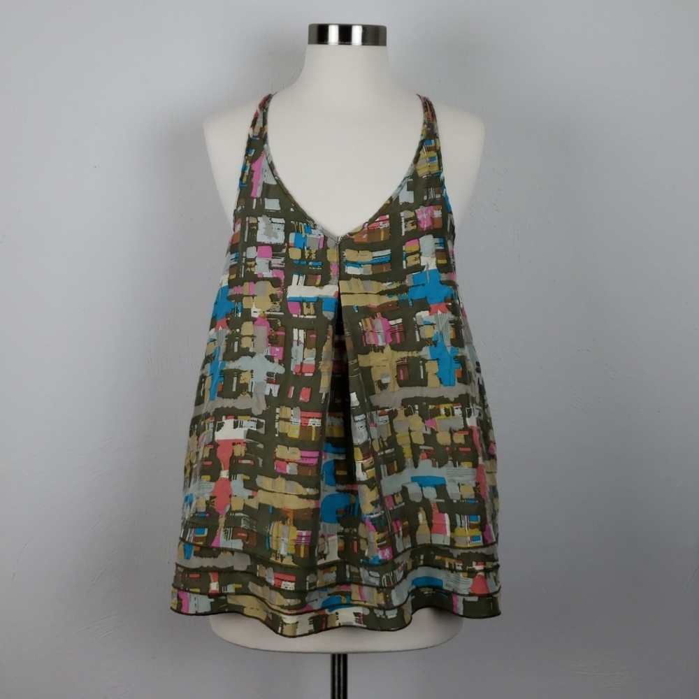 Martin + Osa Colorful Sleeveless Abstract Top Size XS